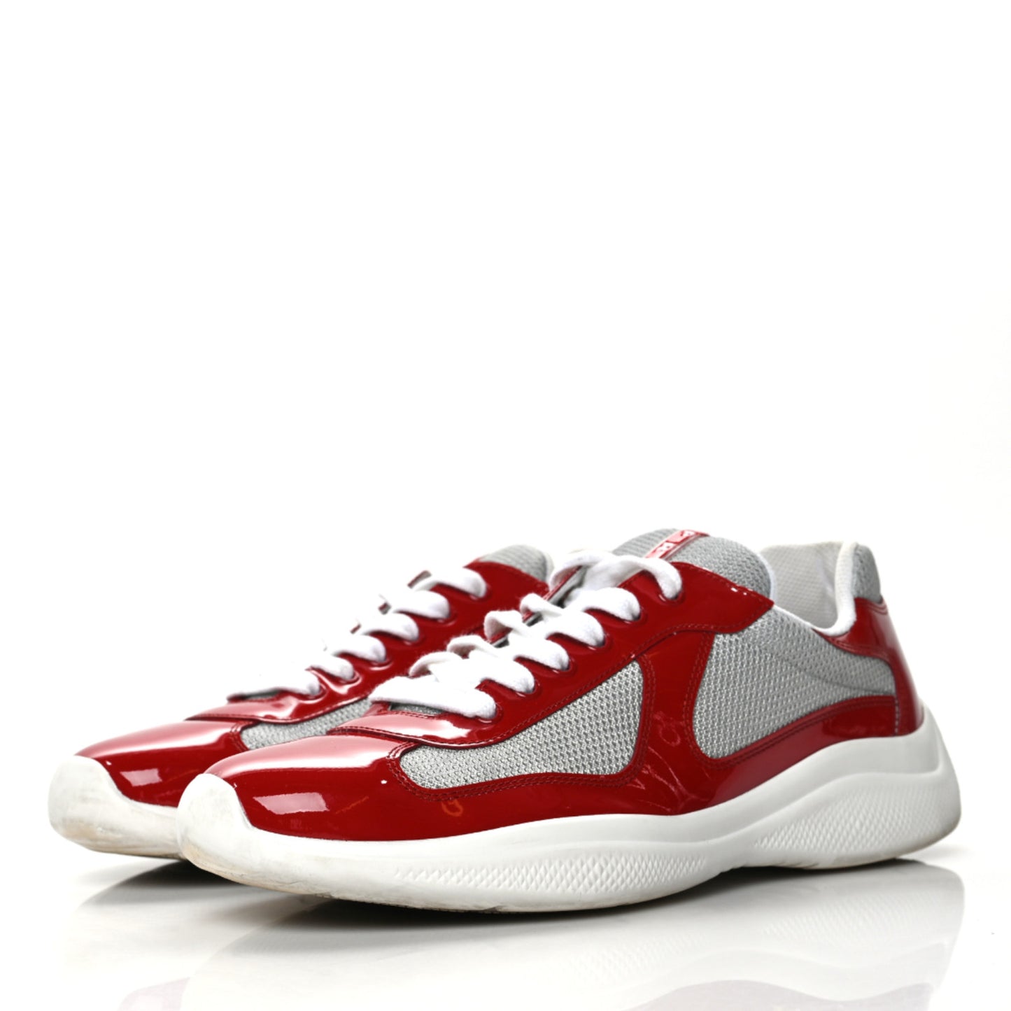 Patent Mens America's Cup Patchwork Sneakers 9 Red