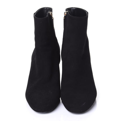 Saint Laurent Kid Scamosciato Loulou 70 Ankle Zip Boot 39 Black 5 of 11