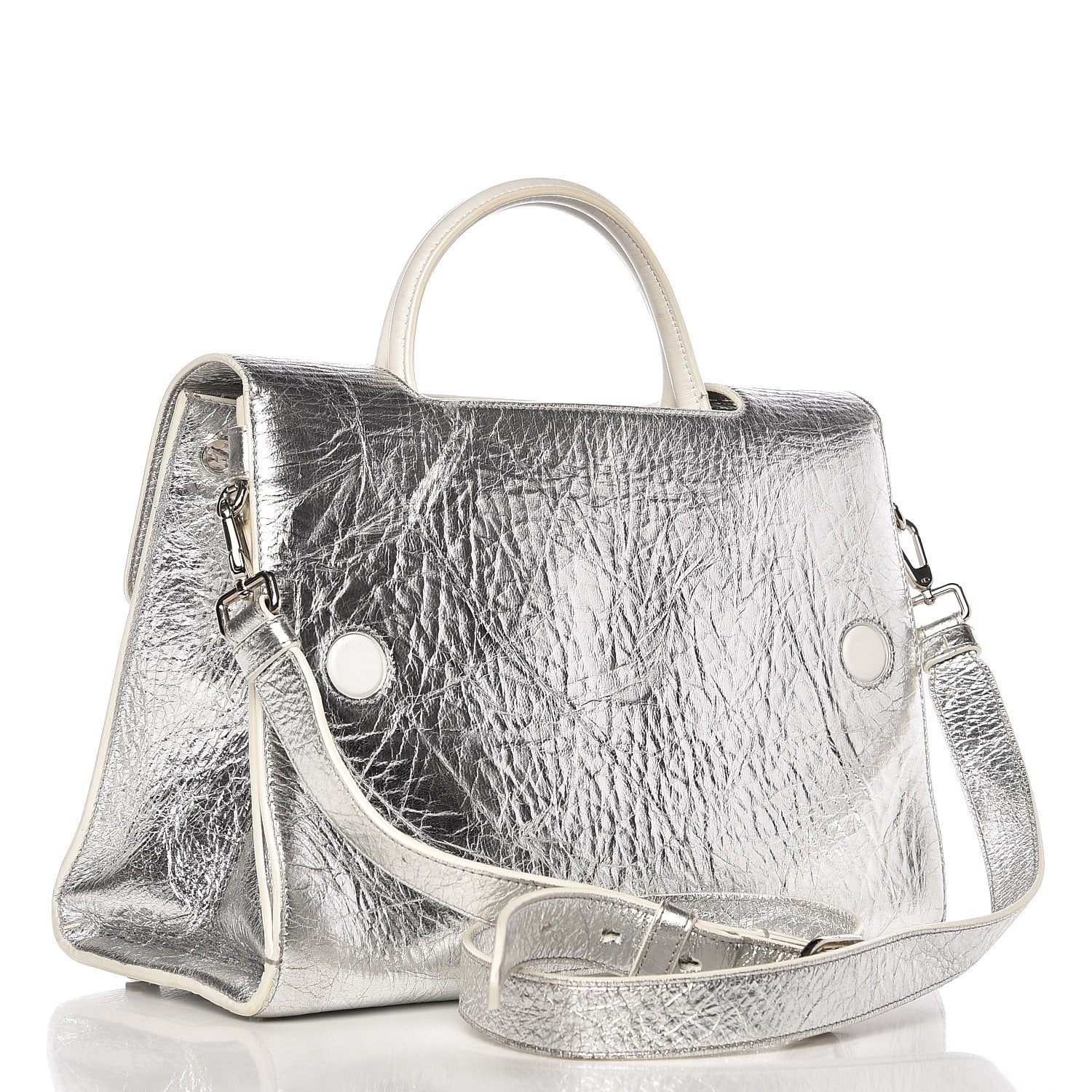 Christian Dior Metallic Calfskin Medium Diorever Flap Silver 3 of 10
