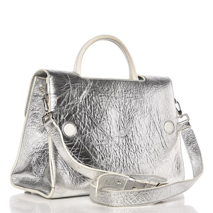 Christian Dior Metallic Calfskin Medium Diorever Flap Silver 3 of 10