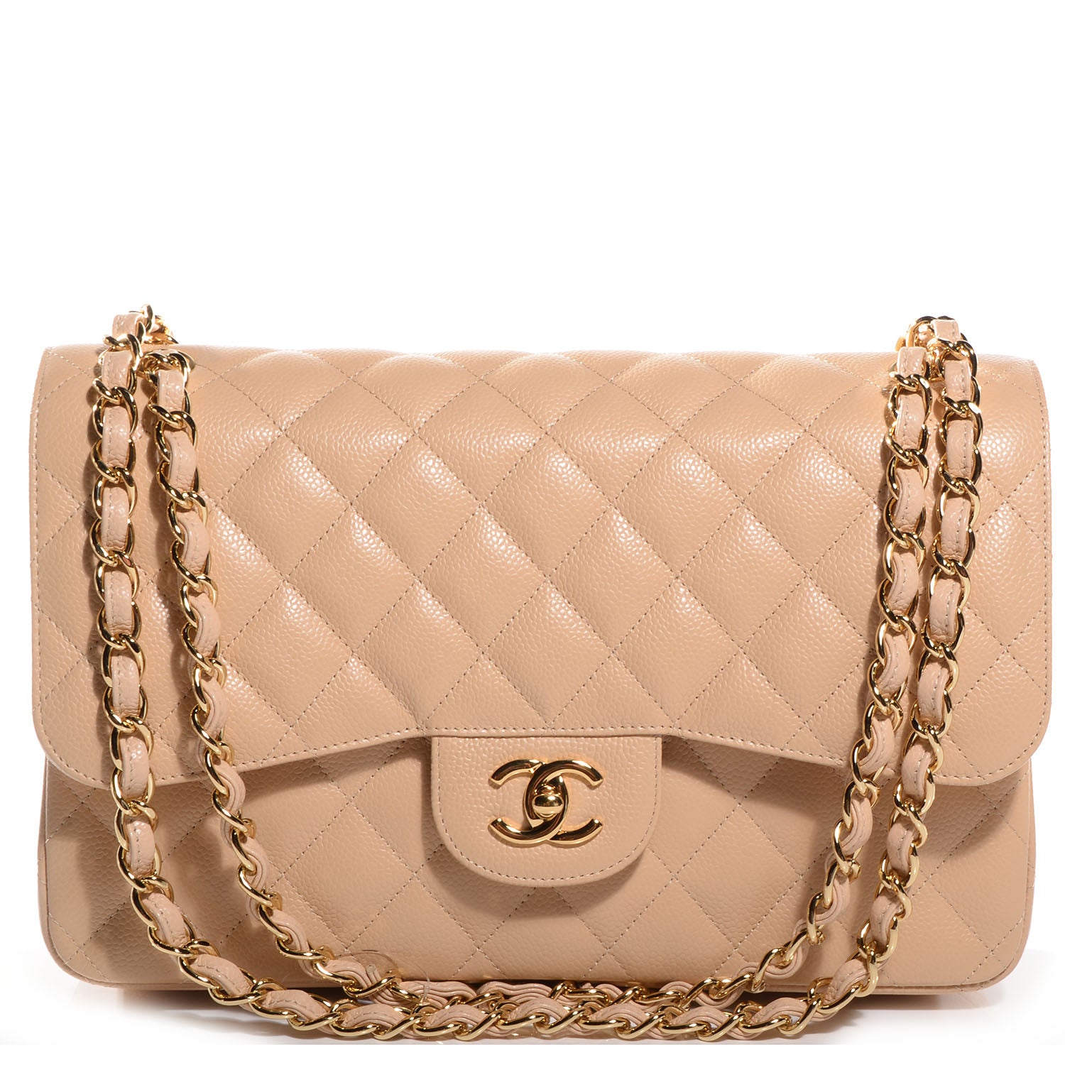 Chanel Caviar Jumbo Double Flap Beige Clair 1 of 8