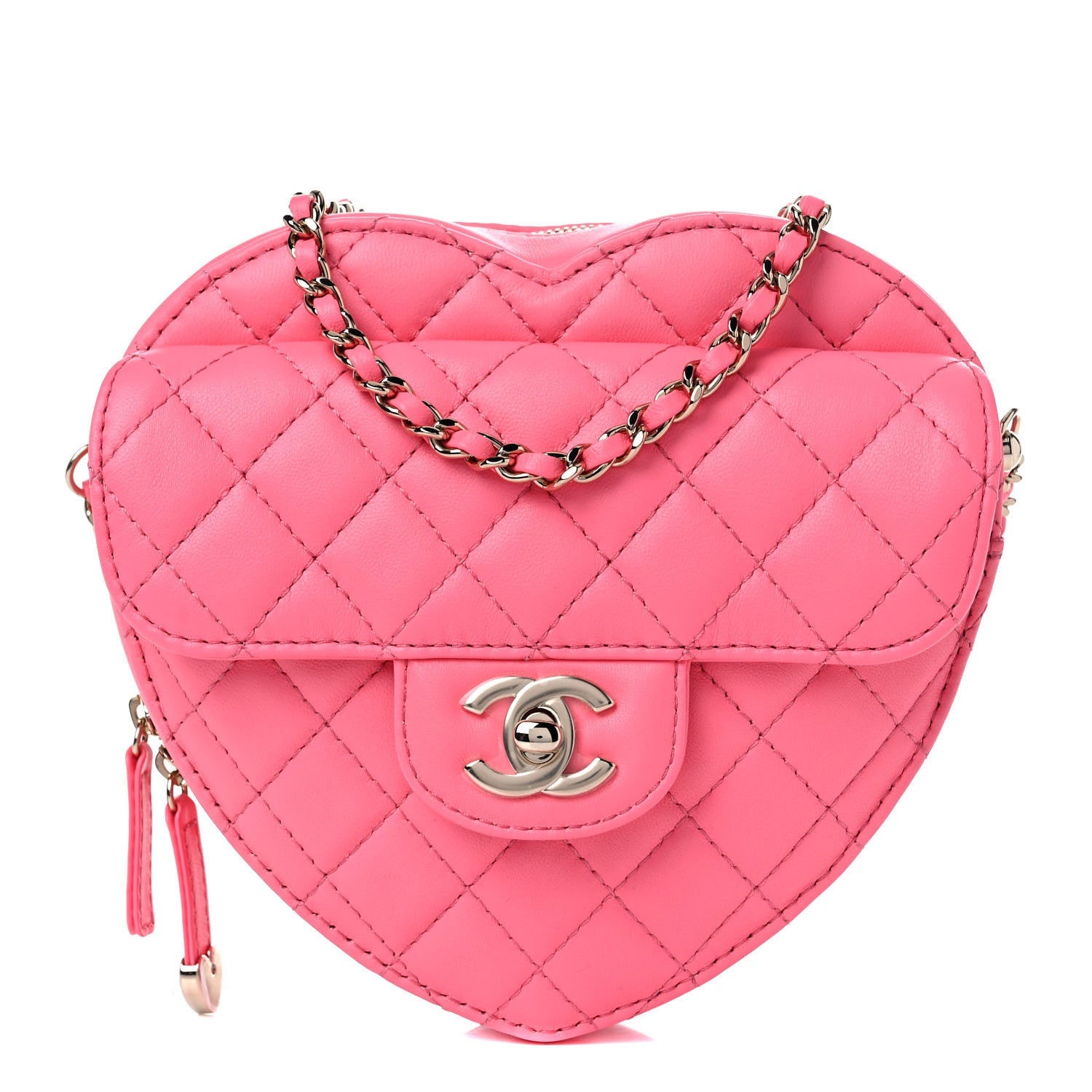 Chanel Lambskin Quilted CC In Love Heart Bag Pink 1 of 10