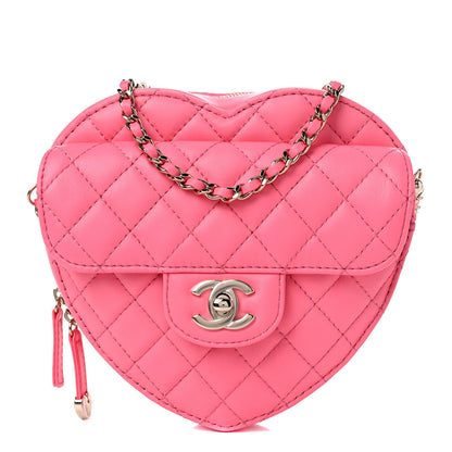 Chanel Lambskin Quilted CC In Love Heart Bag Pink 1 of 10