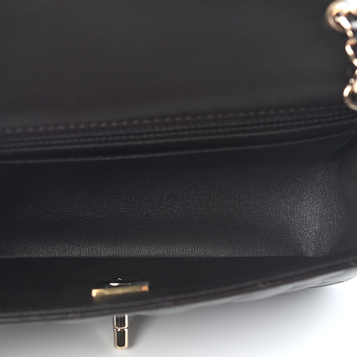 Chanel Lambskin Quilted Mini Rectangular Flap Dark Brown 5 of 9