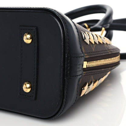 Louis Vuitton Monogram Macassar Studded Alma BB 7 of 8