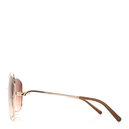 Chloe Oversized Round Carlina Sunglasses CE119S Gold 3 of 7
