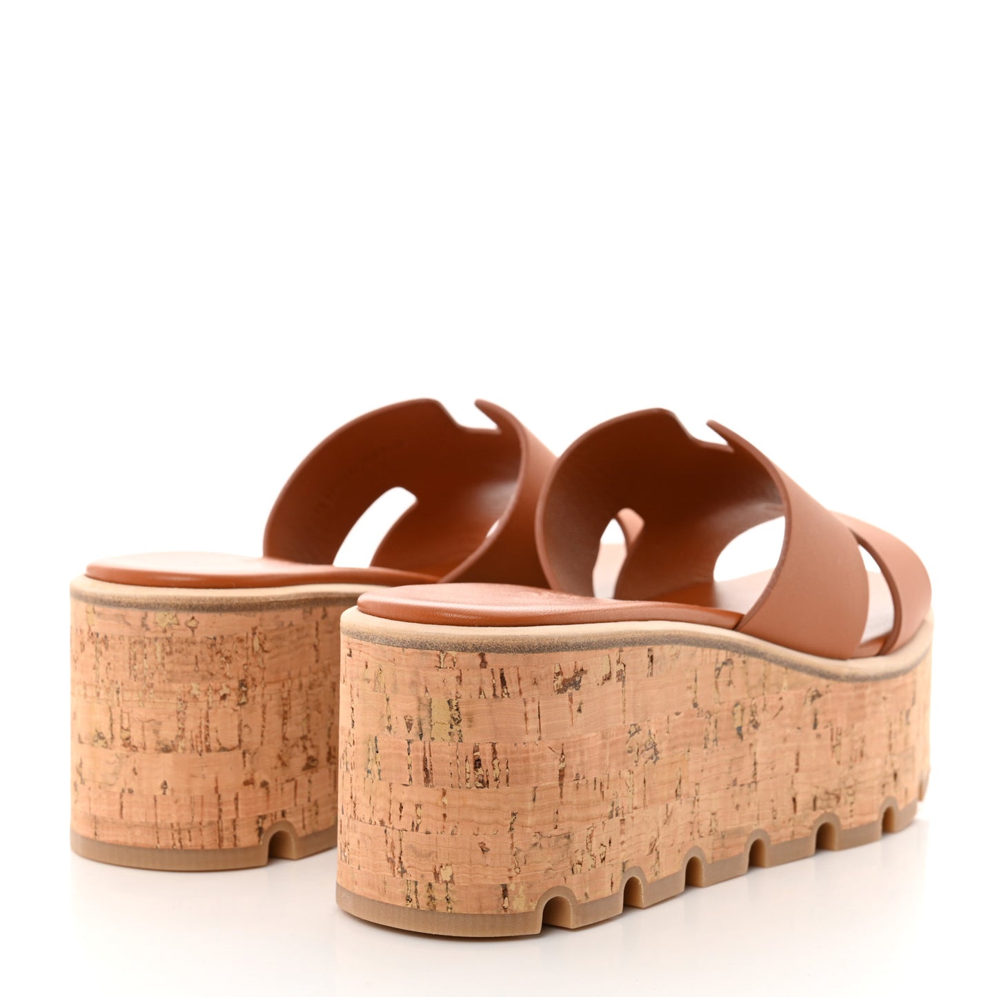 Calfskin Cork Eze 30 Sandals 35 Marron Glaise