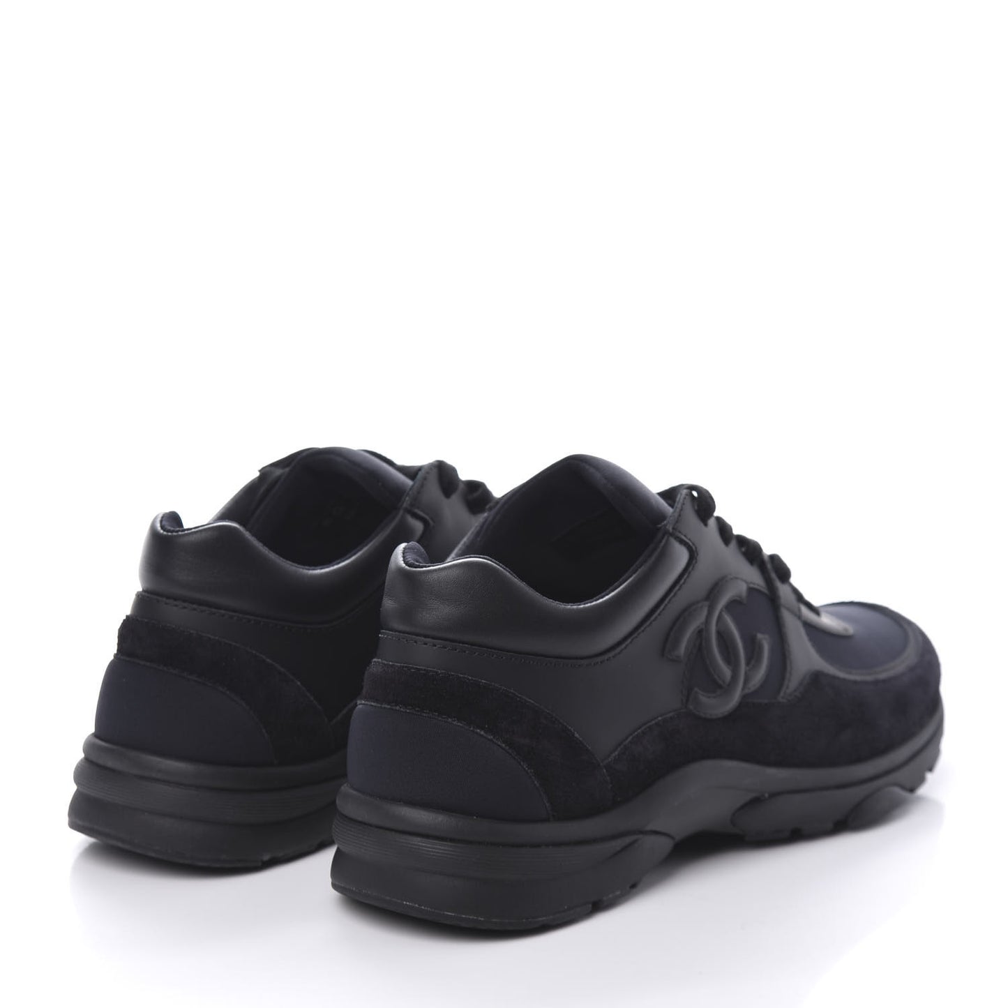 Toile Suede Calfskin CC Sneakers 39 Black