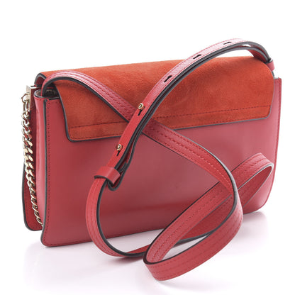 Chloe Suede Calfskin Small Faye Shoulder Bag Sepia Red 3 of 10