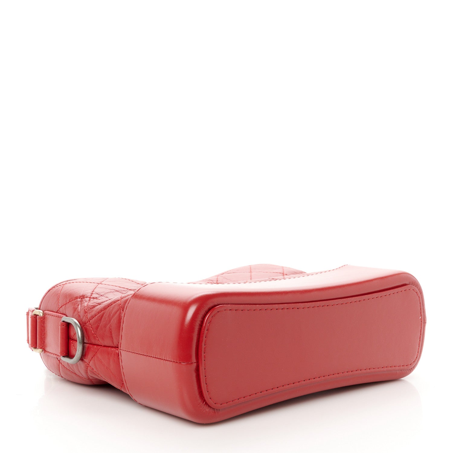 Chanel Aged Calfskin Quilted Medium Gabrielle Logo Hobo Red 4 of 11