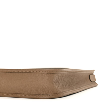 Hermes Taurillon Clemence Amazone Evelyne TPM Beige De Weimar Gris Etain 9 of 10