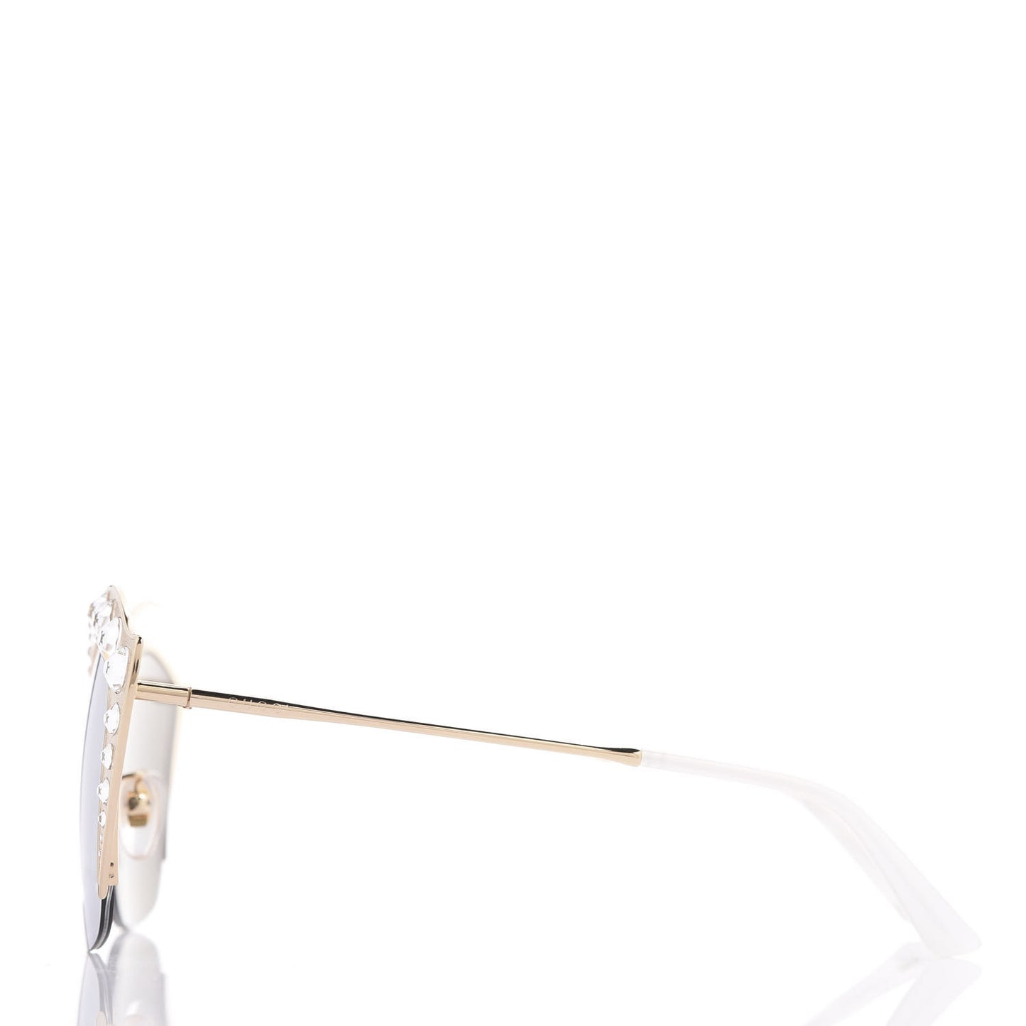 Metal Crystal Cat Eye Sunglasses GG00114S Gold