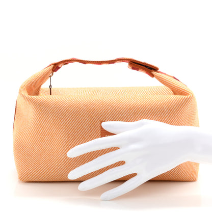 Hermes Merino Wool Large Au Carre Bride-A-Brac Pouch Fauve 2 of 9