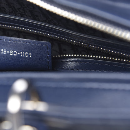 Christian Dior Lambskin Cannage Large Lady Dior Navy Blue 7 of 11