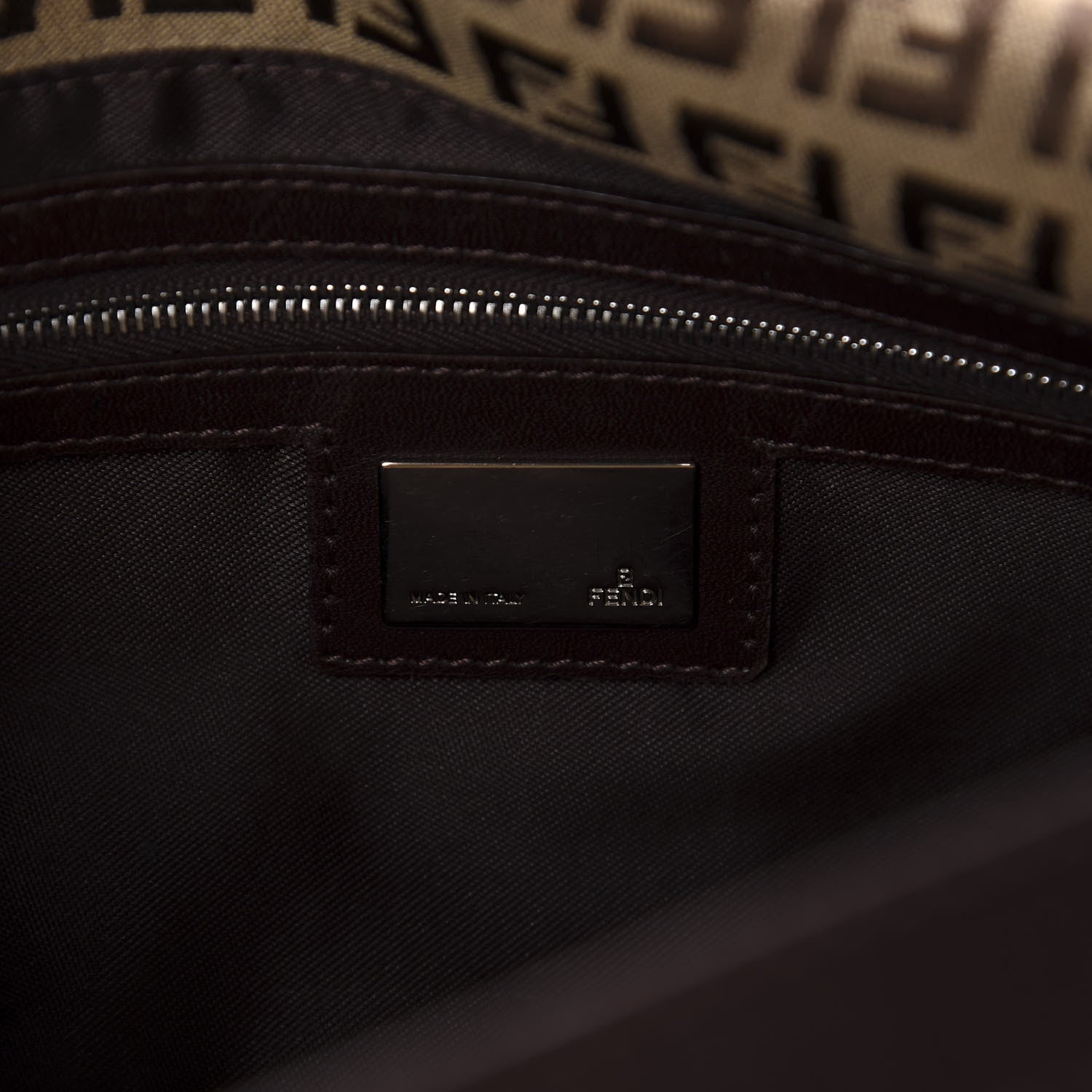 Fendi Zucchino Baguette Dark Brown 8 of 12