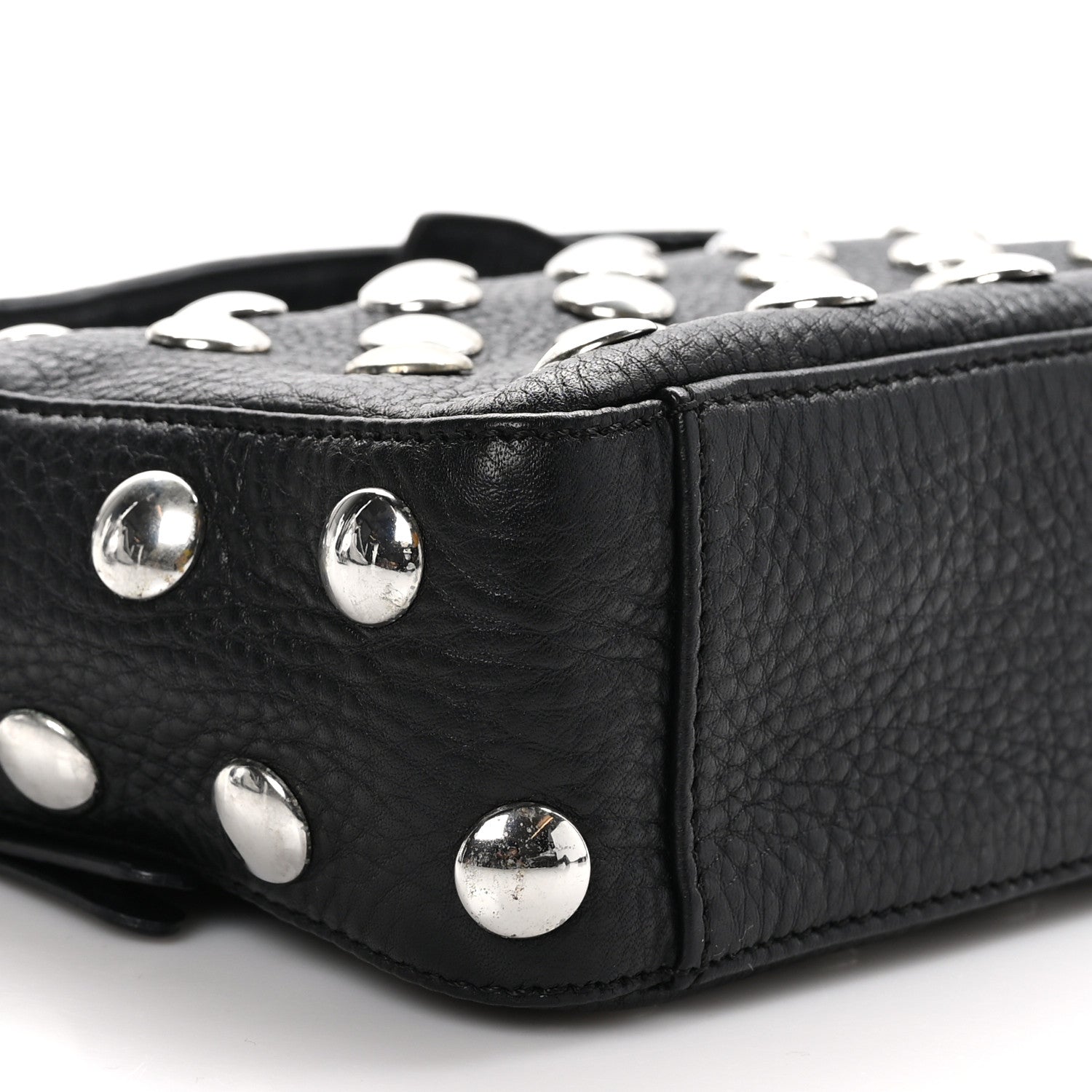 Khaite Pebbled Sport Calfskin Studded Small Elena Black 8 of 9