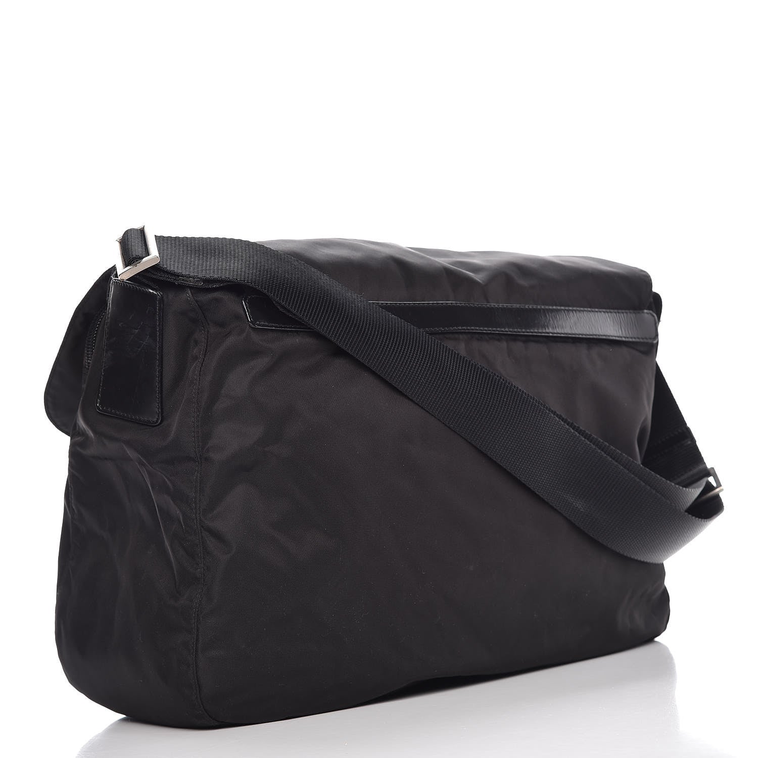 Prada Tessuto Nylon Messenger Bag Black 3 of 14