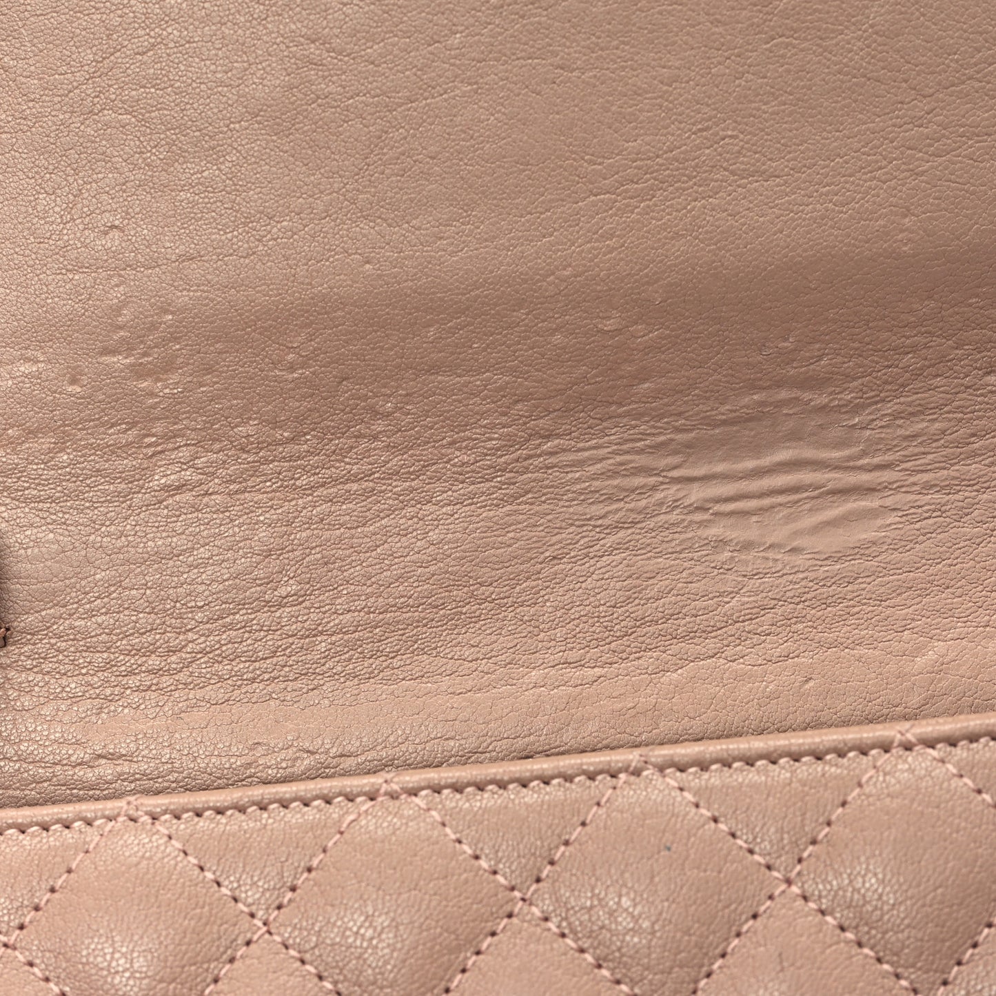 Sheepskin Tri-Quilt Monogram Envelope Chain Wallet Dark Beige