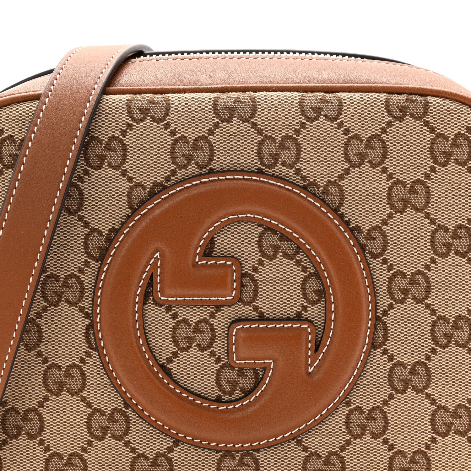 Gucci GG Supreme Calfskin Mini Blondie Bag Beige Ebony Sundial