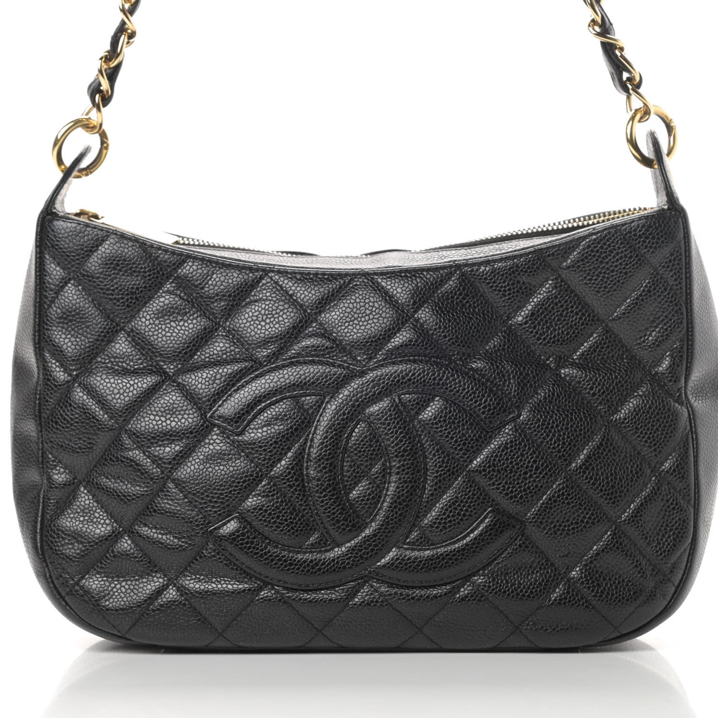 Caviar Quilted Timeless CC Shoulder Bag Black