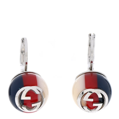 Gucci Resin Web Earrings Red Blue White 1 of 4