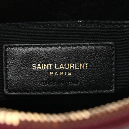 Saint Laurent Calfskin Matelasse Monogram Lou Camera Bag Dark Legion Red 6 of 9