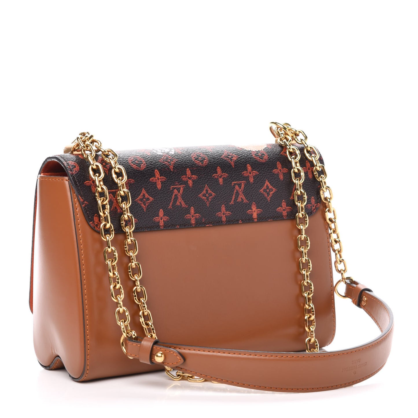 Calfskin Catogram Twist Shoulder Bag MM Marron