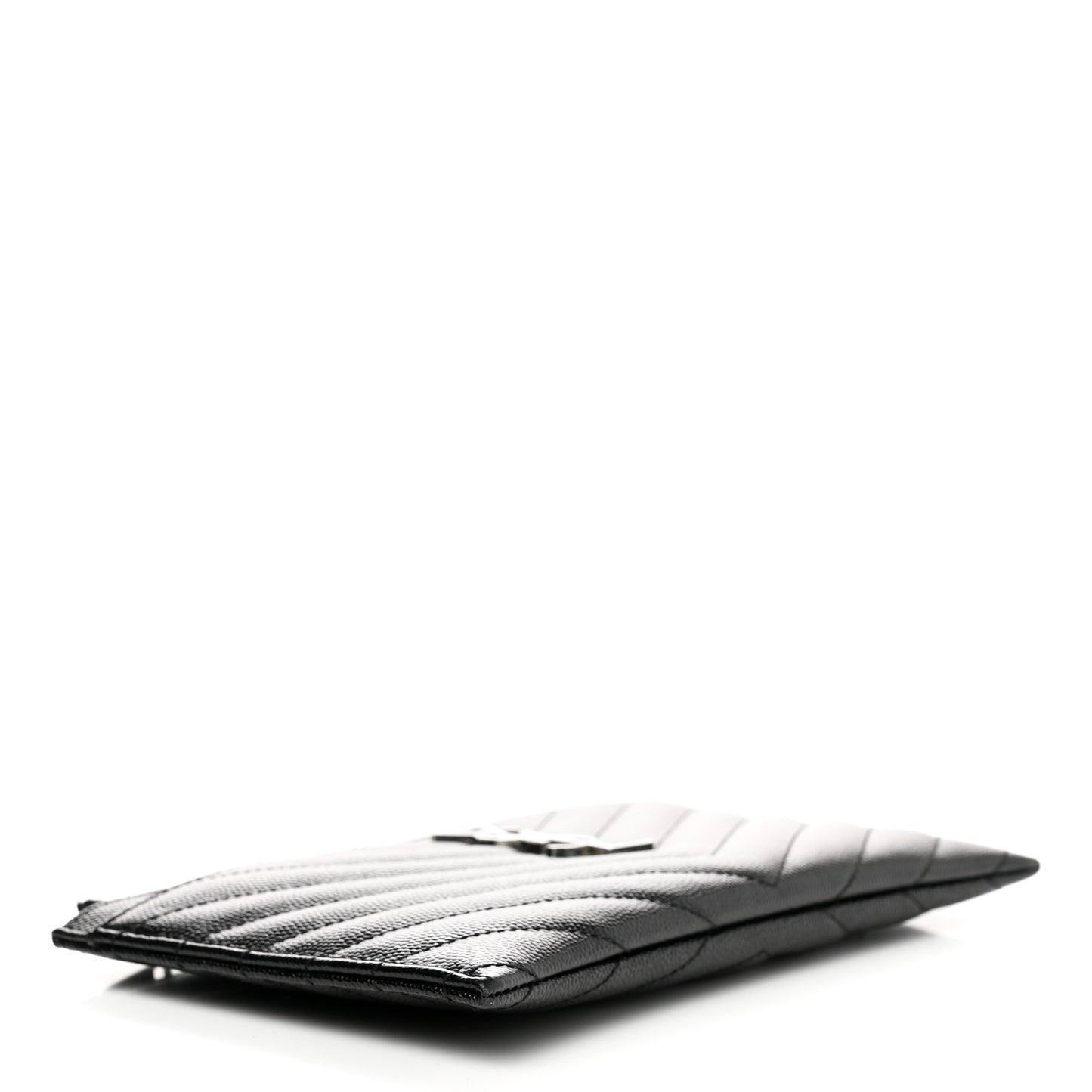 Grain De Poudre Chevron Monogram Bill Pouch Black