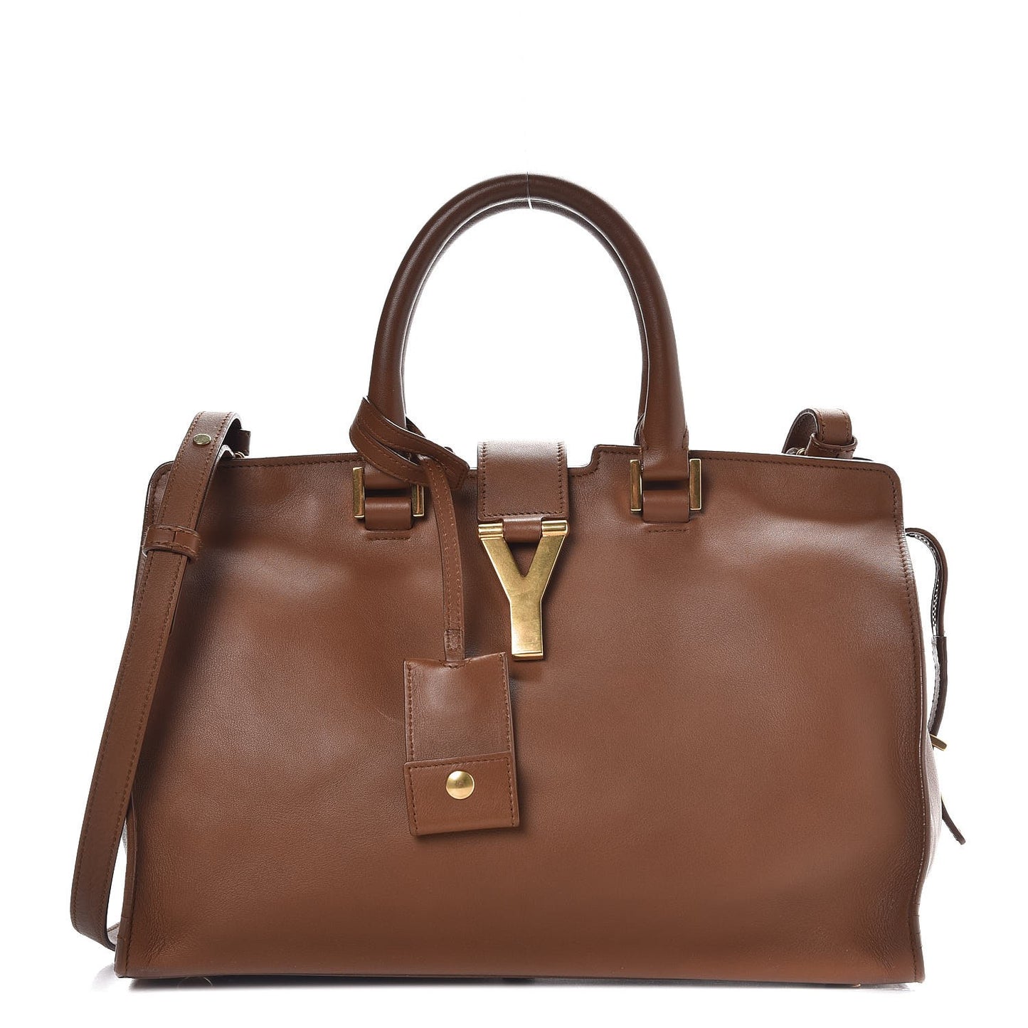 Calfskin Small Classic Y Cabas Cognac