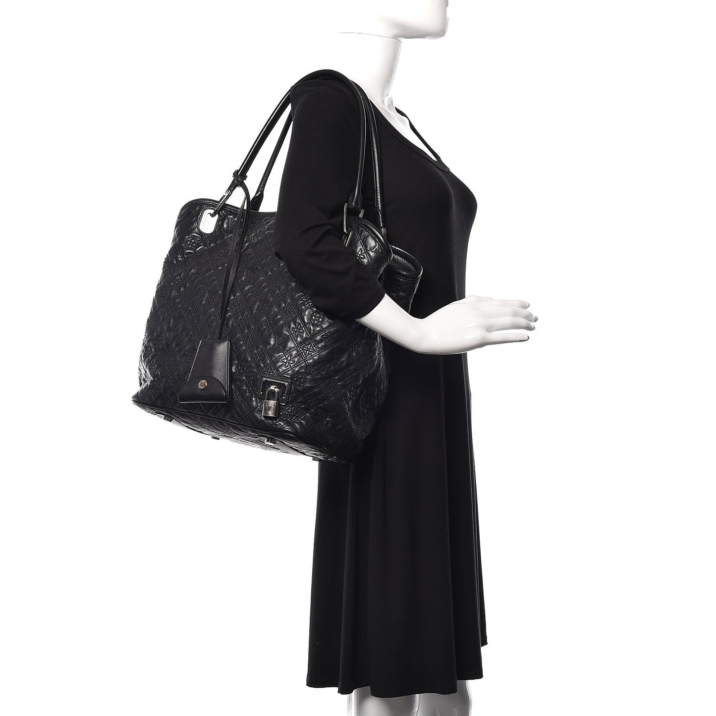 Monogram Lambskin Antheia Lilia GM Black