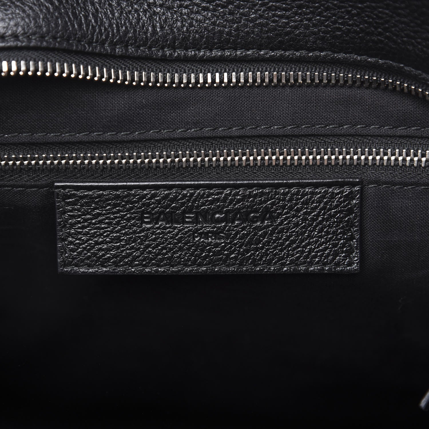 Balenciaga Calfskin Medium Logo North South Shopping Tote Black 5 of 11