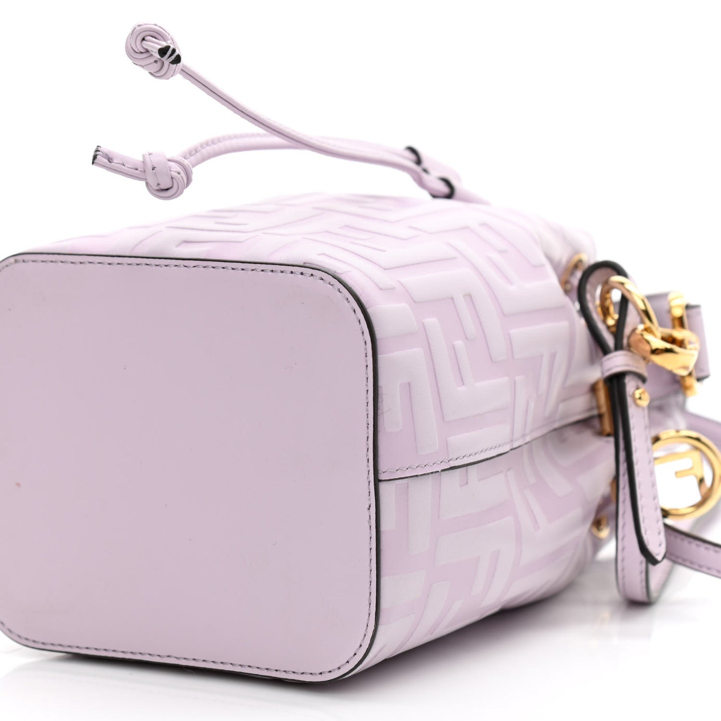 Vitello Termosport F is Fendi FF 1974 Embossed Mini Mon Tresor Bucket Bag Anemone