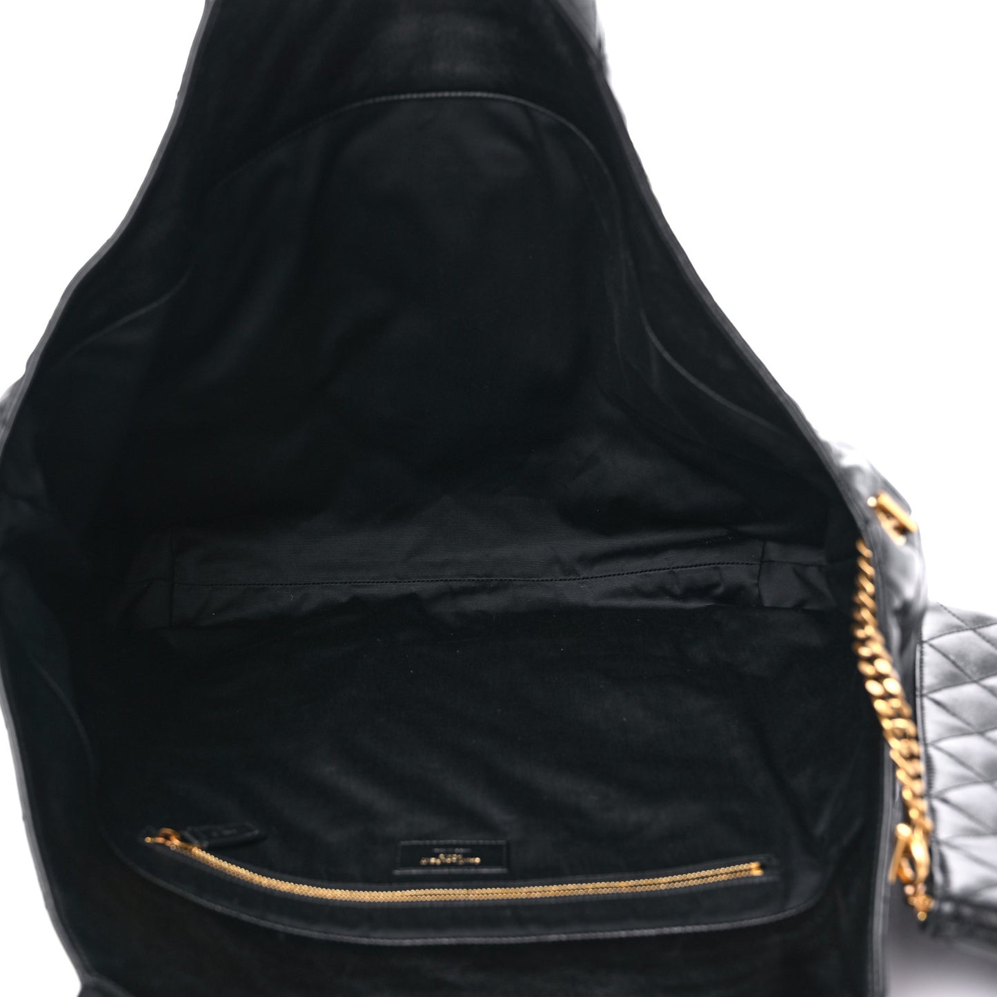 Lambskin Quilted Maxi Icare Shopping Tote Black