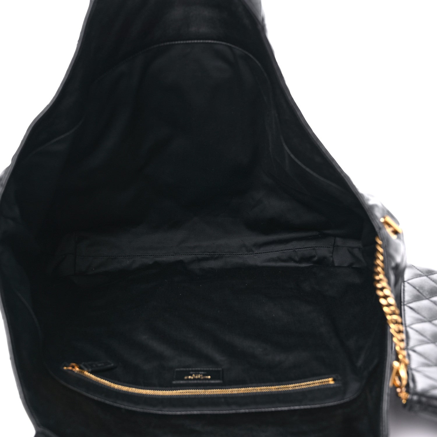 Saint Laurent Lambskin Quilted Maxi Icare Shopping Tote Black 6 of 10