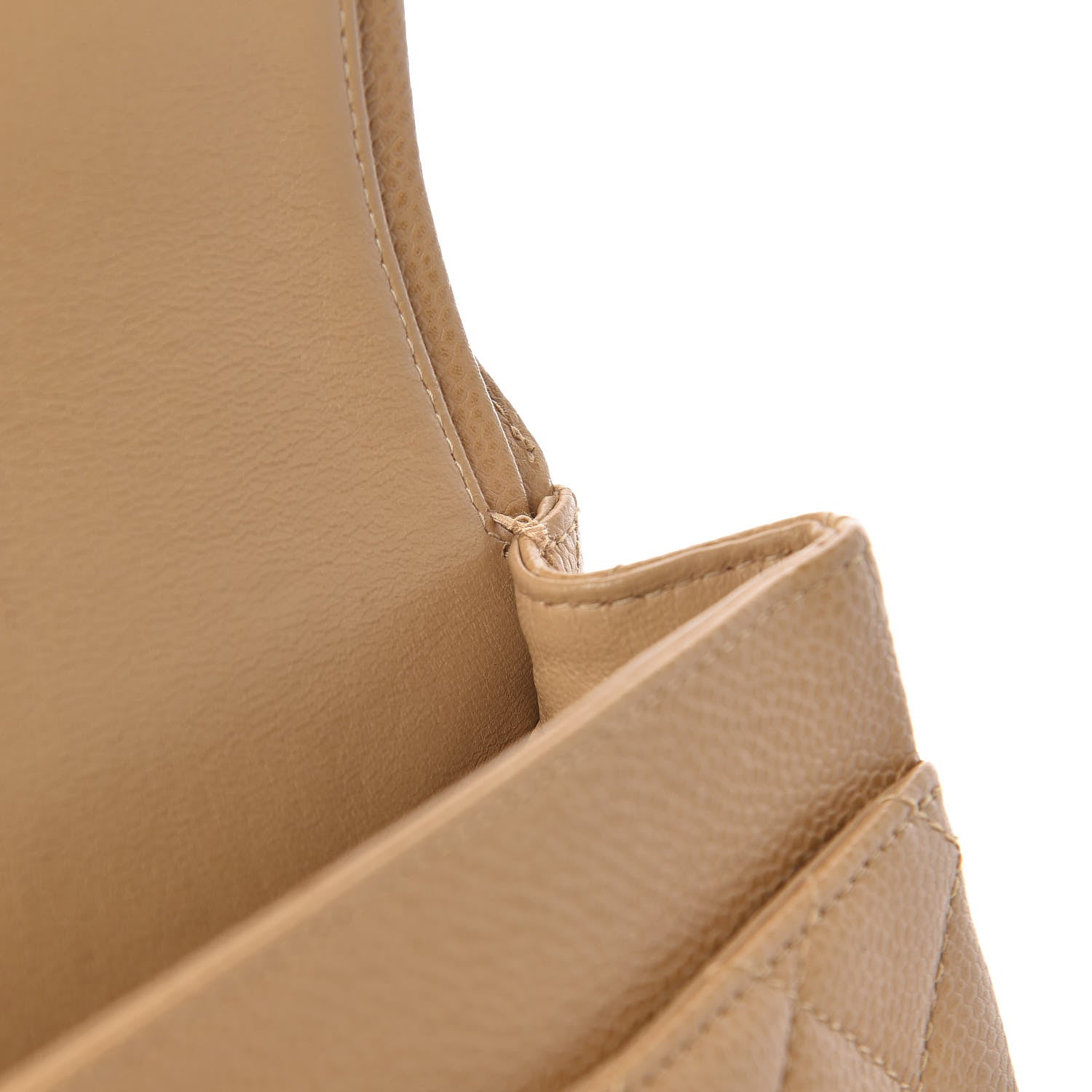 Chanel Caviar Quilted Medium Double Flap Beige 11 of 12