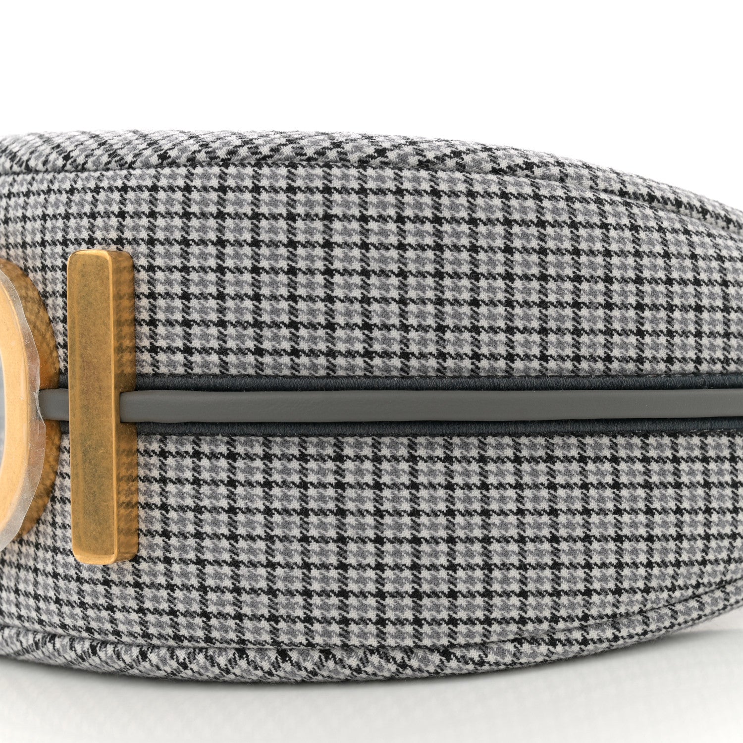 Fendi Wool Vitello Grace Small Houndstooth Small Fendigraphy Hobo Bag Grigio Anthracite 10 of 10