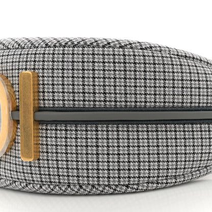 Fendi Wool Vitello Grace Small Houndstooth Small Fendigraphy Hobo Bag Grigio Anthracite 10 of 10