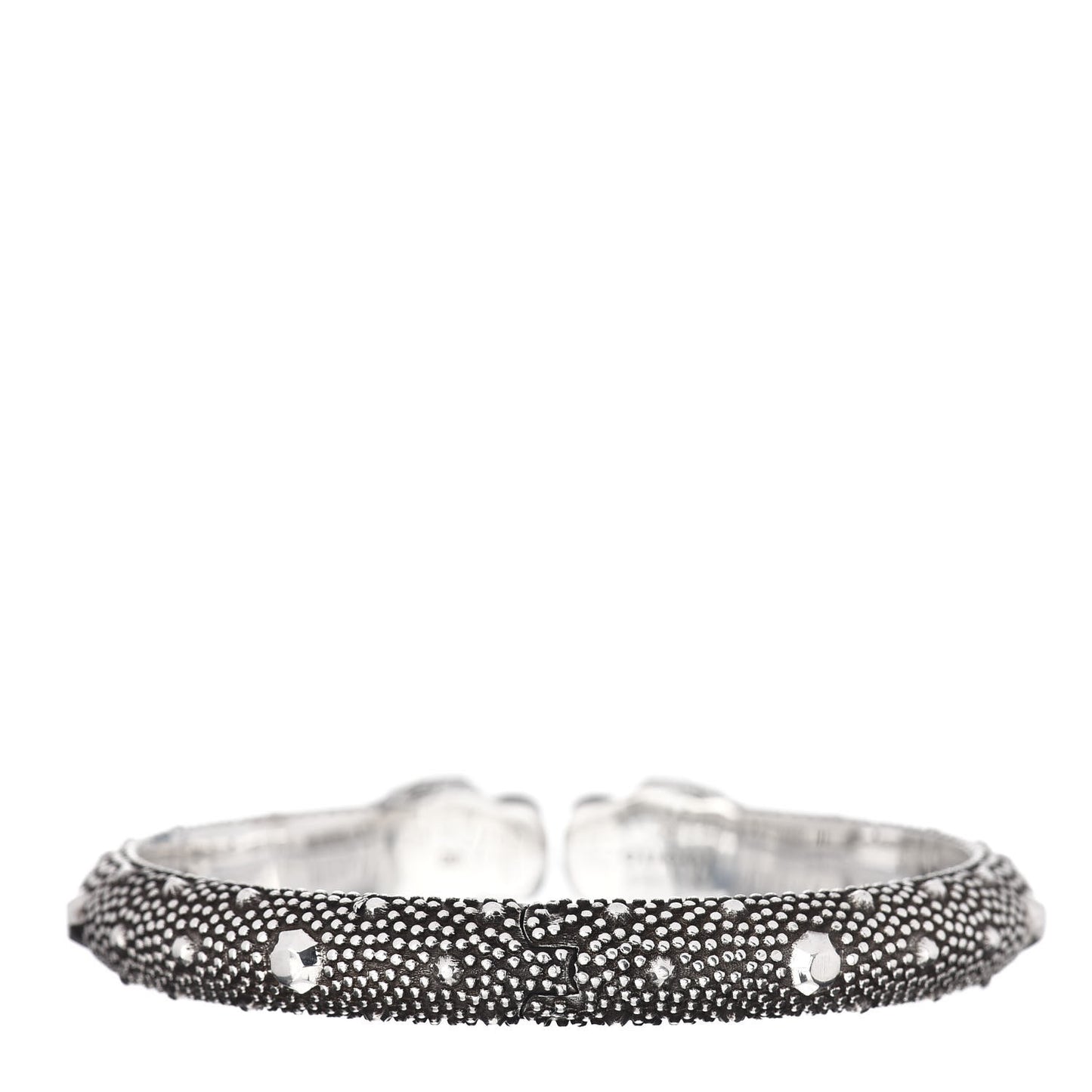 Sterling Silver Double Tiger Head Cuff Bracelet