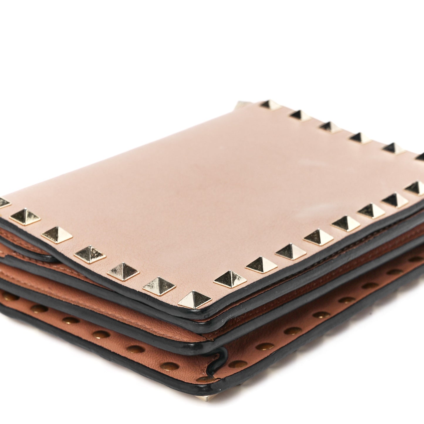 Vitello Rockstud Wallet on Chain Poudre