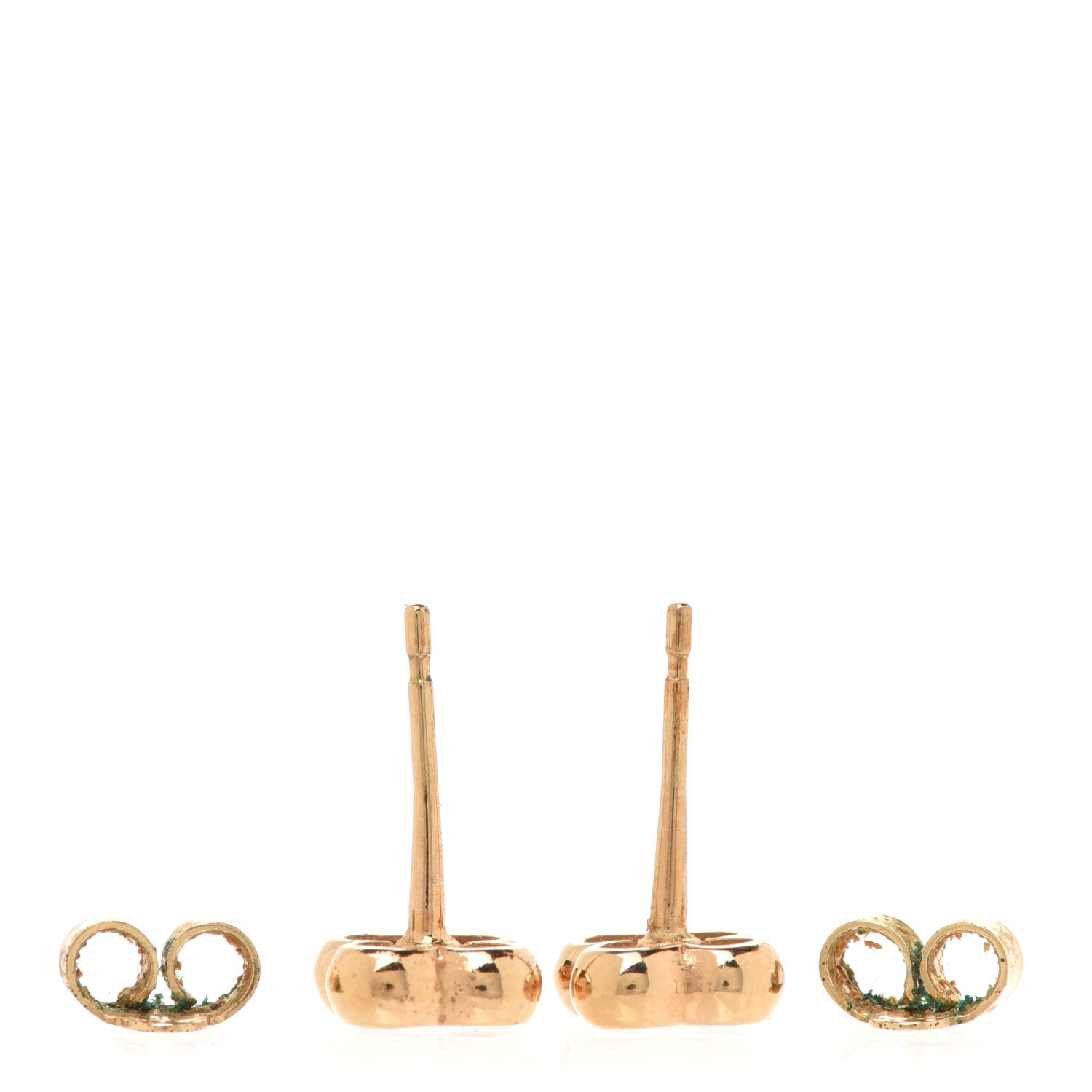 Louis Vuitton Brass Flower Full Stud Earrings Gold 3 of 5