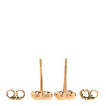 Louis Vuitton Brass Flower Full Stud Earrings Gold 3 of 5
