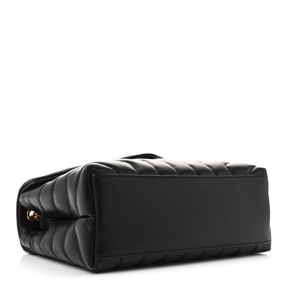 Saint Laurent Calfskin Y Quilted Monogram Small Loulou Chain Satchel Black 4 of 10