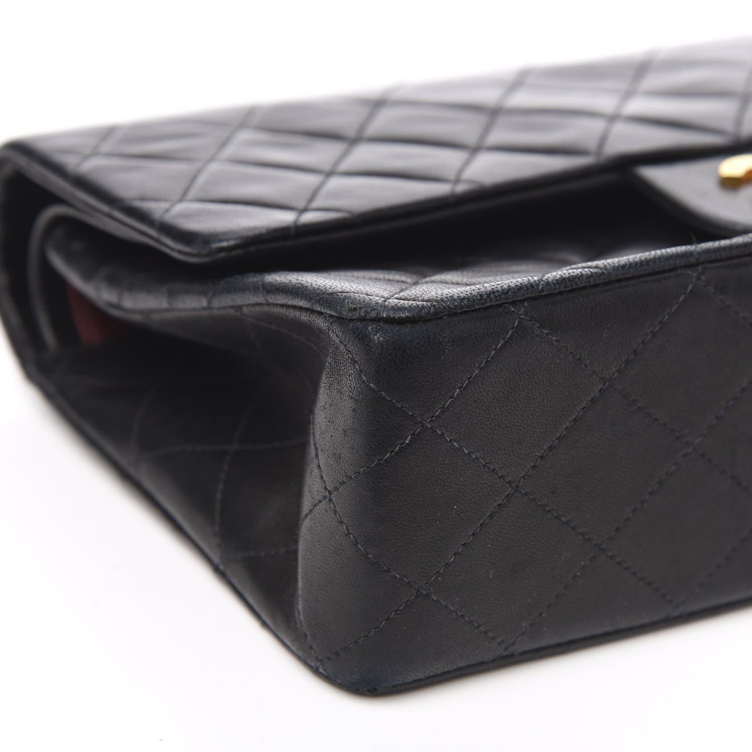 Chanel Lambskin Quilted Medium Double Flap Black 9 of 17