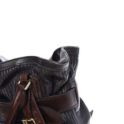 Burberry Calfskin Quilted Belt Tote Black 19 of 21
