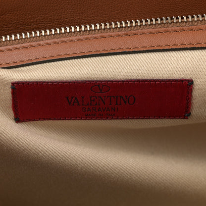 Valentino Garavani Vitello Lace Demetra Satchel Cognac 6 of 10