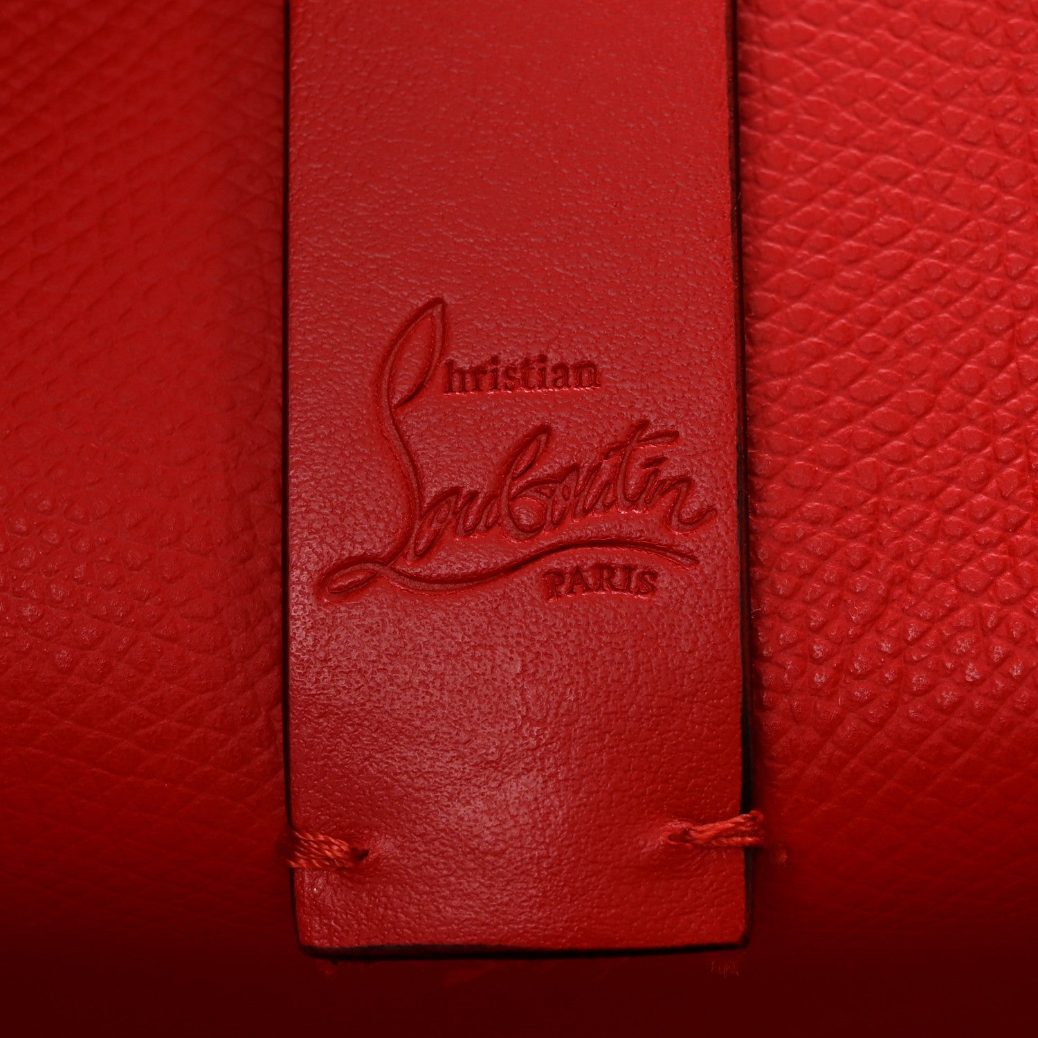 Christian Louboutin Calfskin Patent Logo Spikes East West Cabata Tote Red 7 of 12