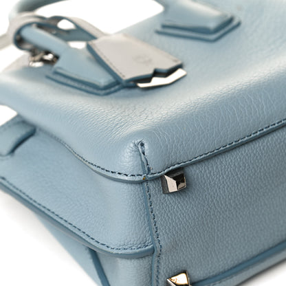 MCM Grained Calfskin Mini Milla Tote Sky Blue 10 of 13