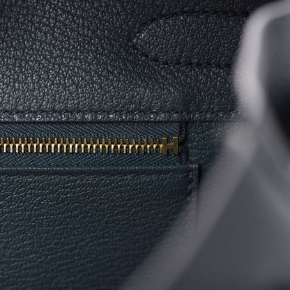 Hermes Togo Shiny Niloticus Crocodile Birkin Touch 30 Vert Rousseau 24 of 36