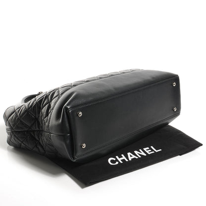 Chanel Aged Calfskin Quilted Be CC Tote Black 4 of 10