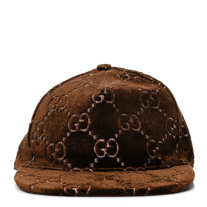 Gucci Velvet GG Monogram Baseball Hat L Brown 2 of 4